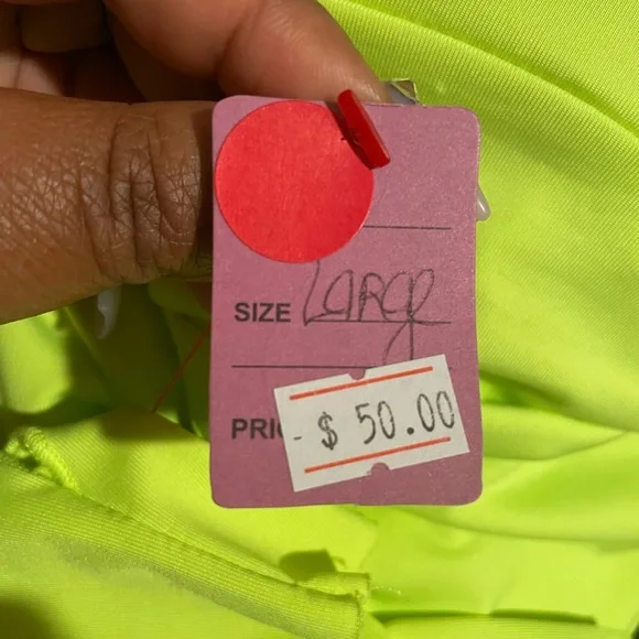 Stretchy Apple Green Dress - Picture 2 of 3